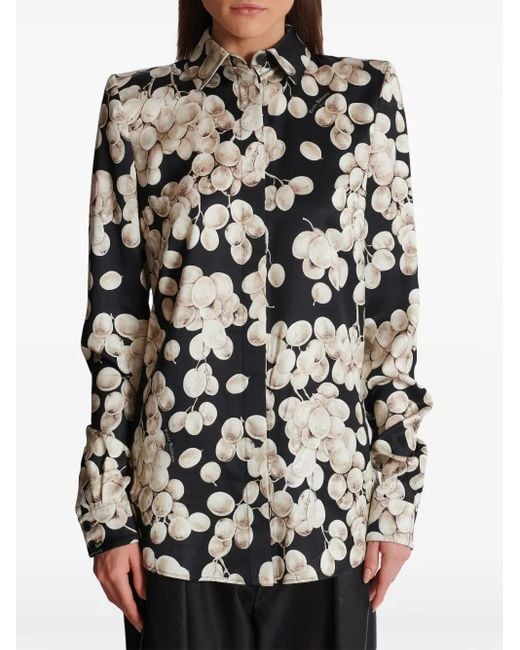 Balmain Blouse Met Print in het Black