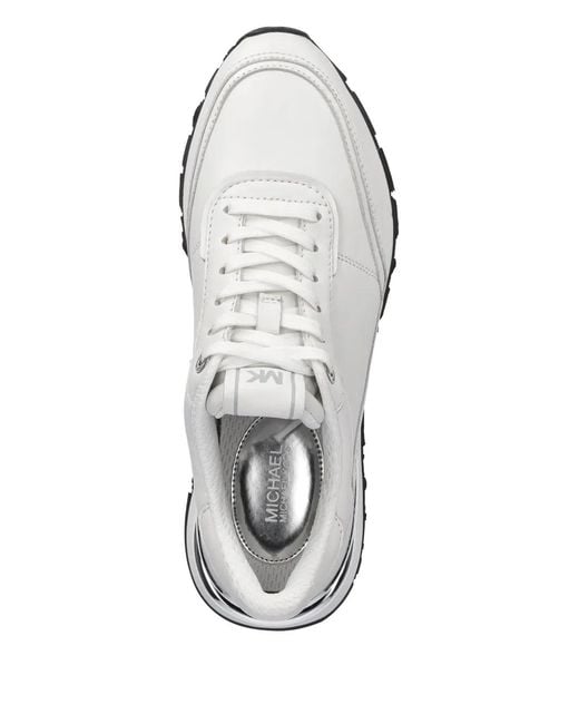 MICHAEL Michael Kors White Nova Logo-Print Sneakers