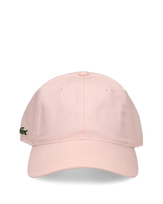 Lacoste Pink Baseballkappe Mit Logo-Patch