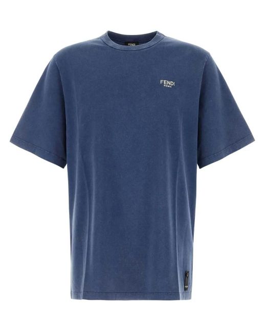 Fendi Katoenen T-Shirt in het Blue voor heren