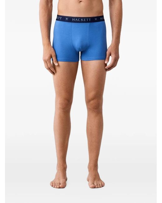 Hackett Blue Logo-Waistband Boxers (Set Of Three) for men