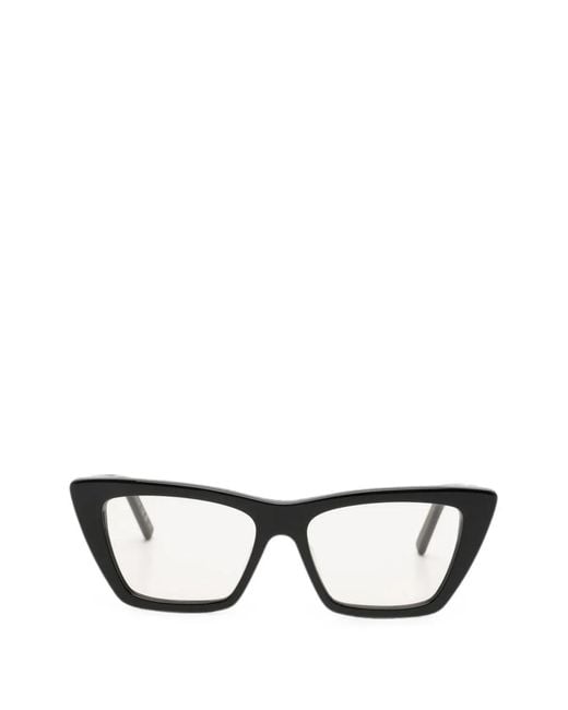 Saint Laurent Black Mica Cat-Eye Sunglasses
