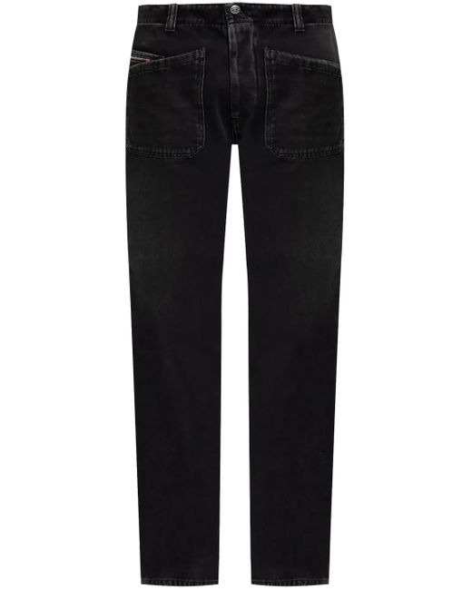メンズ DIESEL D-moorix ストレートジーンズ Black