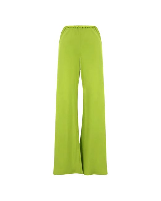 SABLYN Green Naomi Bias-Cut Silk Trousers