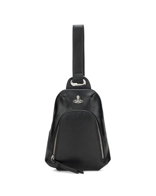 Vivienne Westwood Orb-Detail Zip-Fastening Backpack in Black | Lyst