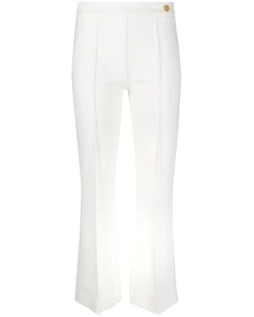 Callas Milano White Lola High-Waisted Flared Trousers