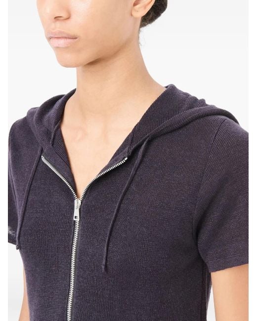 Our Legacy Black Hooded Zip-Up Top