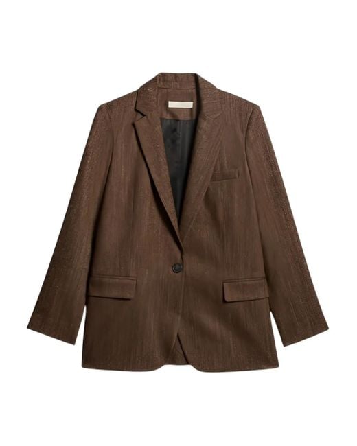 Vanessa Bruno Brown Single-Breasted Blazer