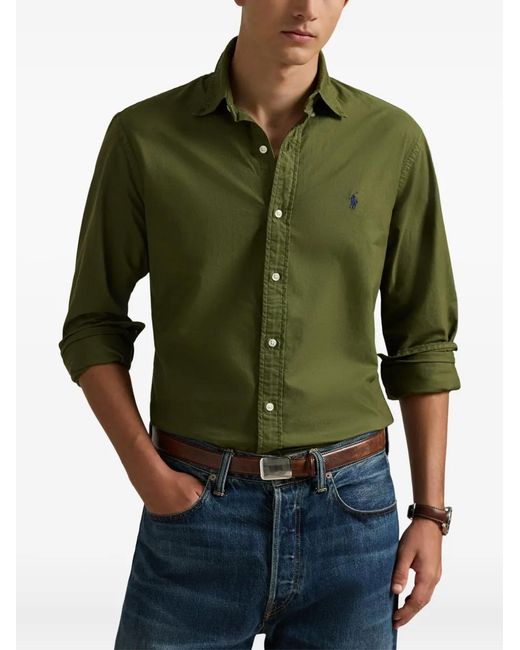 Polo Ralph Lauren Green Long-Sleeve Shirt for men