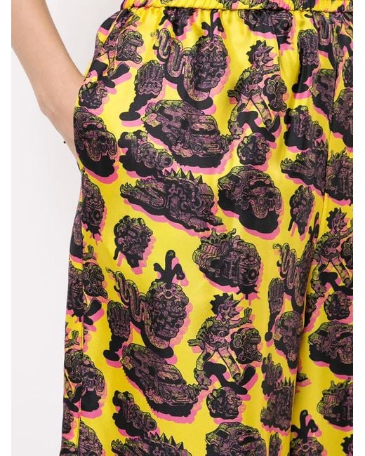 Stella McCartney Yellow Timothy Silk Shorts