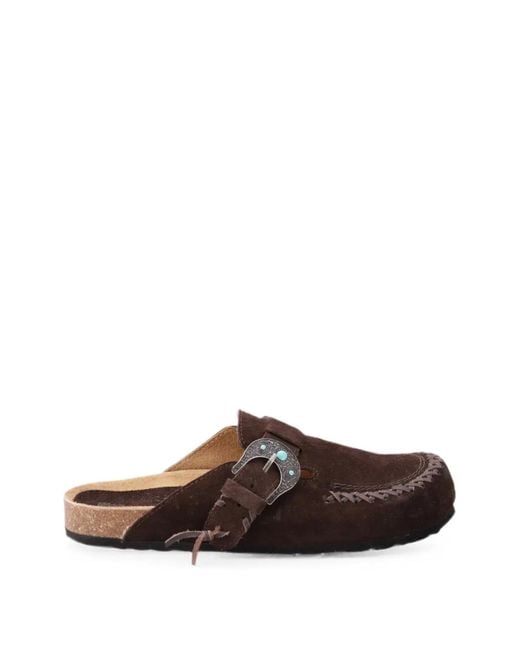 Taji Brown Sabot Mules