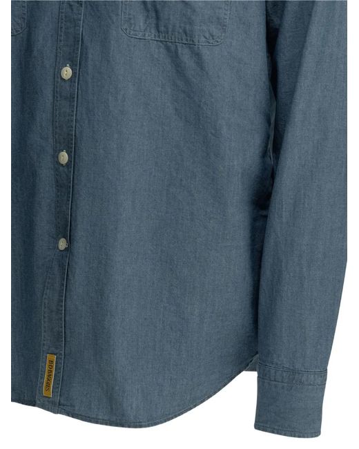 B.D. Baggies Blue Chest-Pocket Denim Shirt for men