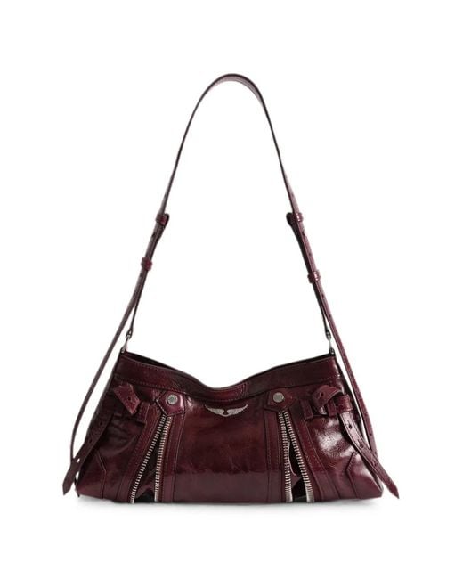 Zadig & Voltaire Purple Madison Mini Vintage Patent Bag