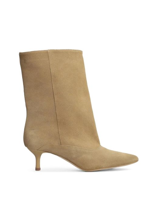 GISÉL MOIRÉ White 50Mm Dana Pointed-Toe Kitten-Heel Ankle Boots