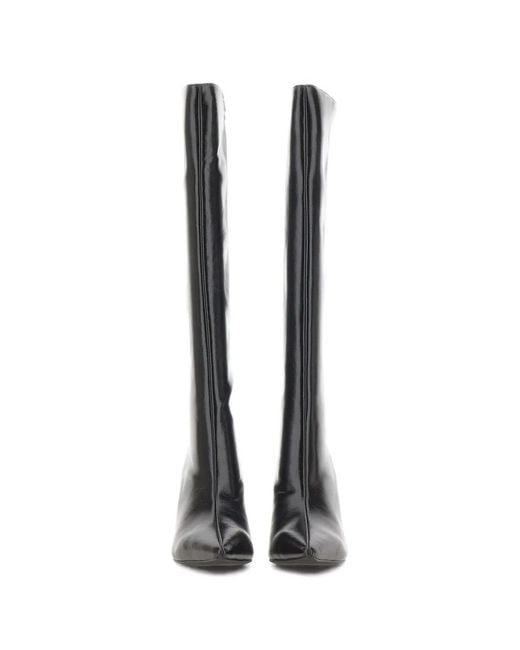 Twentyfourhaitch Black Diadema Pointed-Toe Boots