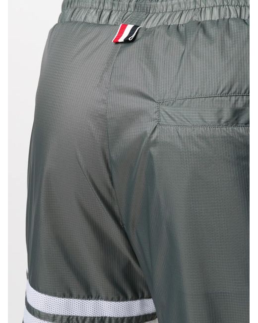 Thom Browne Gray Ripstop Straight-Leg Track Pants for men