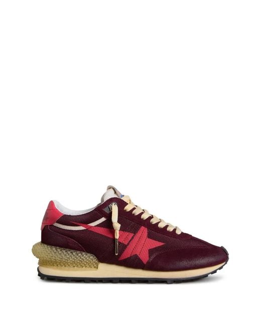 Golden Goose Deluxe Brand Red Marathon Mesh Star Sneakers