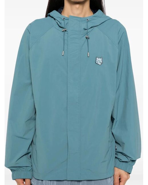 Maison Kitsuné Blue Fox Head Windbreaker for men