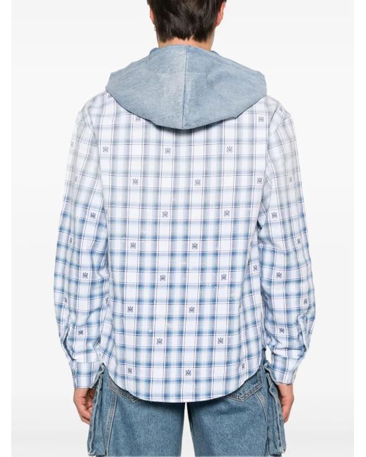 メンズ Amiri ロゴパッチ シャツ Blue