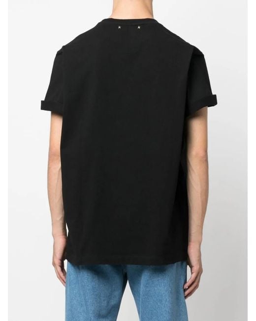Golden Goose Deluxe Brand Black Distressed Cotton T-Shirt for men
