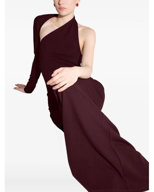MARCELLA Red Manhattan One-Shoulder Gown