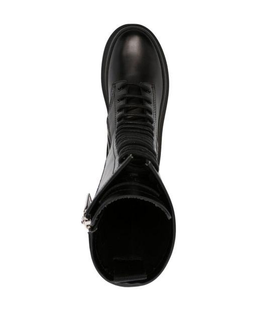 Dolce & Gabbana Combat Boots Met Plateauzool in het Black