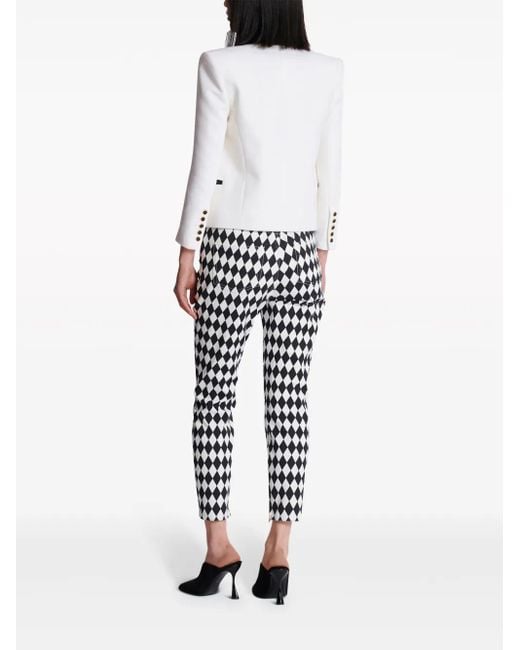 Balmain Black Chic 6-Button Jacket With Contrast Lapels