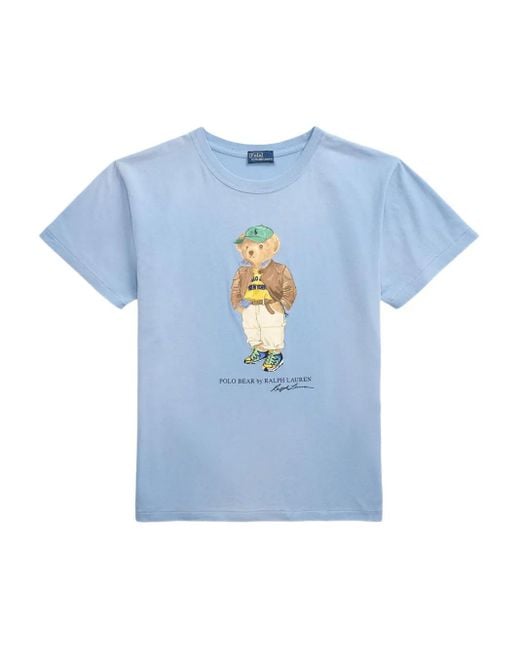 T-Shirt À Imprimé Polo Bear Polo Ralph Lauren en coloris Blue