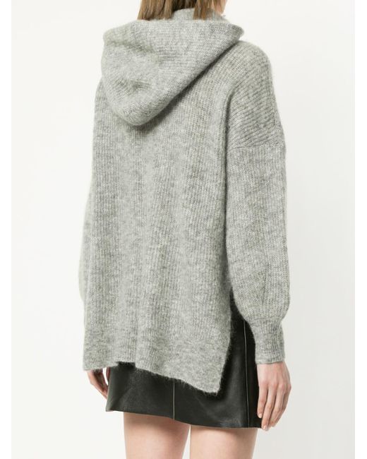 Ganni soft best sale wool knit hoodie