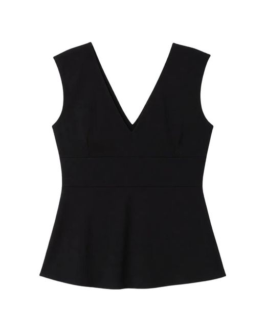 Max Mara Top Met V-Hals in het Black