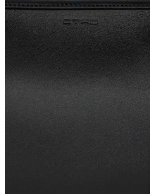 Etro レザーショルダーバッグ Black