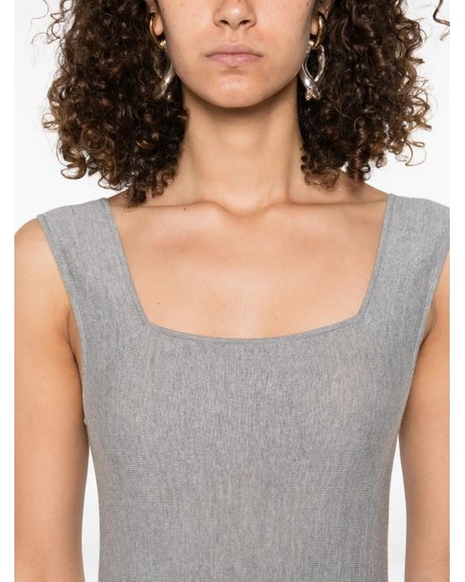 Khaite Gray Jodie Midi Dress