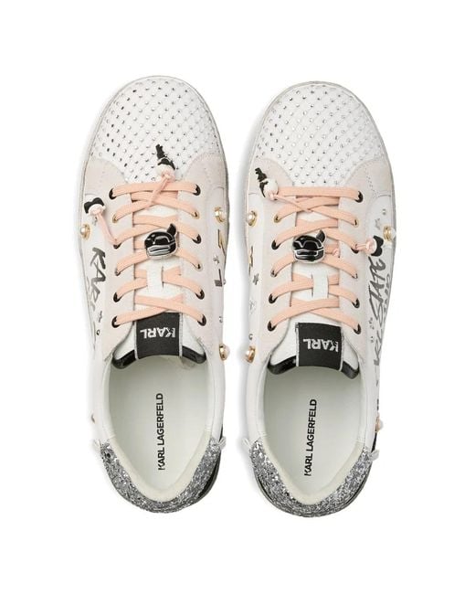 Karl Lagerfeld White Skool Karl Sneakers