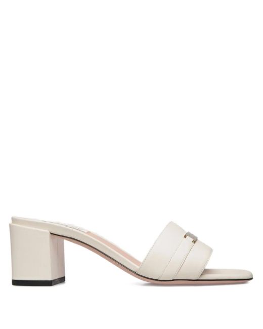 Bally Natural 55Mm Deco Plaque-Embellished Block-Heel Sandals