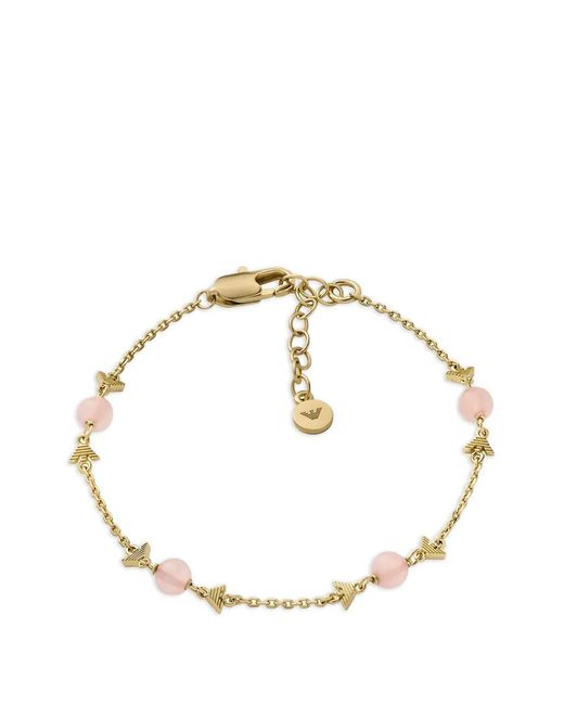 Emporio Armani Metallic Bead-Detail Bracelet