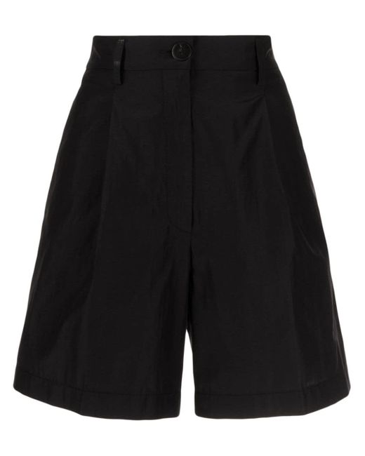 Forte Forte Black Pleated High-waisted Shorts