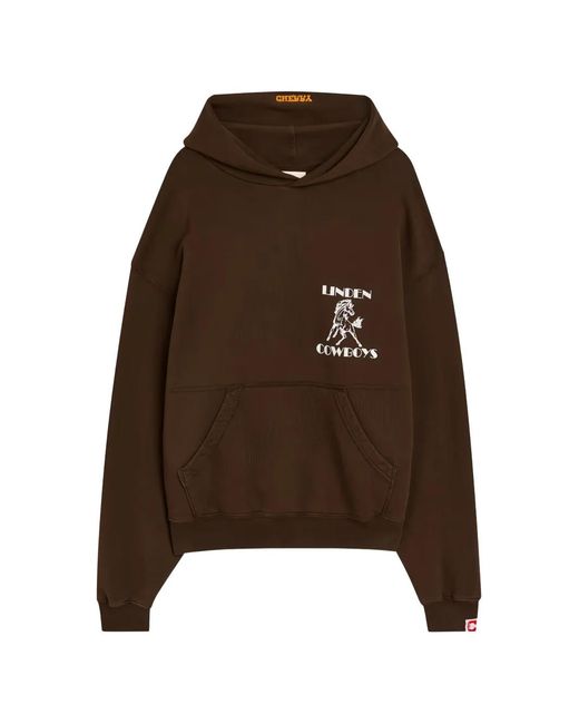 CHERRY LA Brown Cowboys Graphic-Print Hoodie for men
