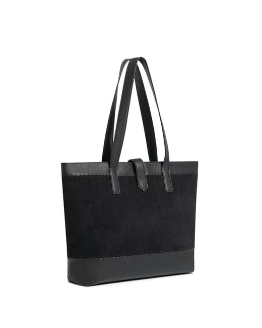 Manière De Voir Black Contrast-Trim Tote Bag for men