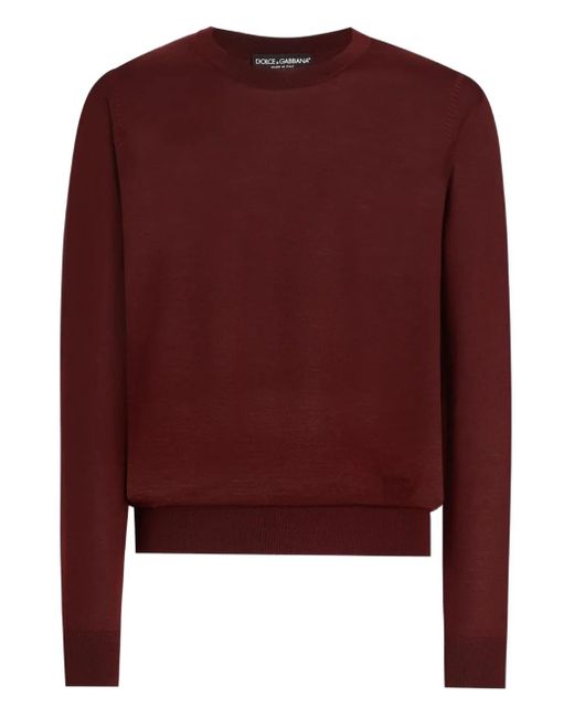 Dolce & Gabbana Red Crew-Neck Sweater for men