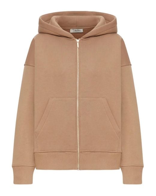 Felpa Con Cappuccio di Max Mara in Brown