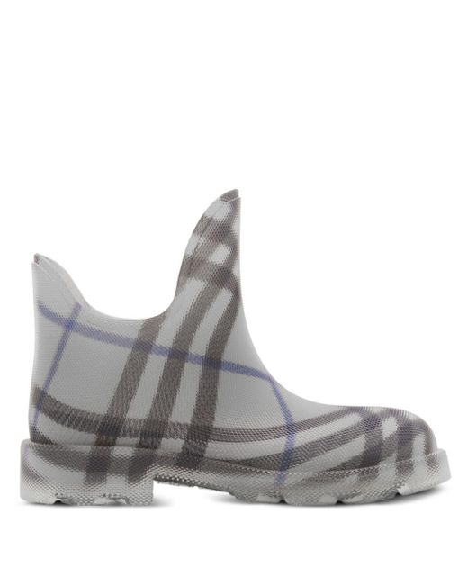 Burberry Gray Low Marsh Rubber Boots