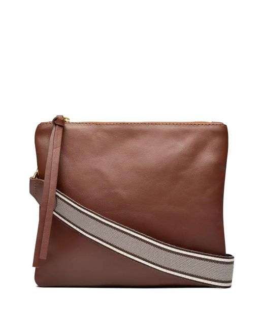Sarah Chofakian レザー クラッチバッグ Brown