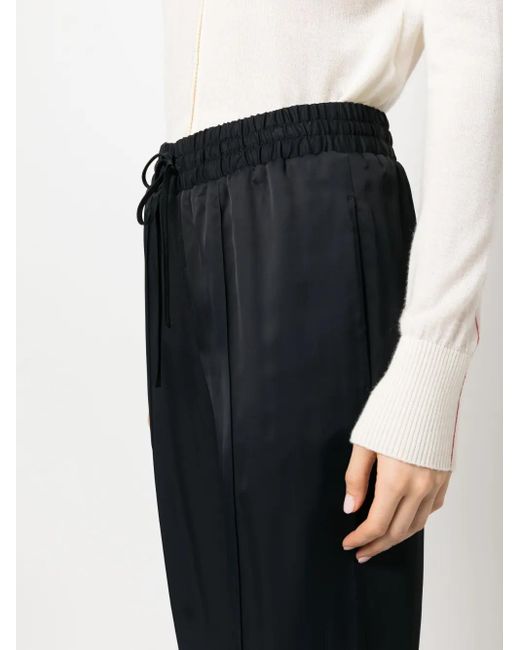 Jil Sander Blue Drawstring Tapered Trousers For