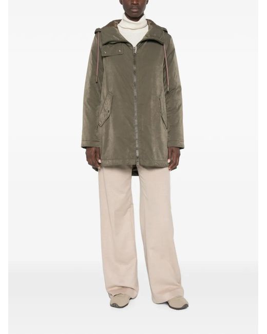 Herno Green Hooded Ripstop Parka