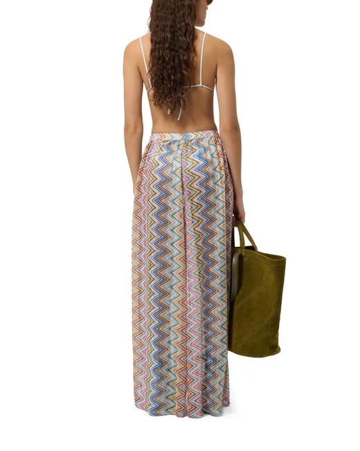 Missoni White Zigzag-Knit Trousers
