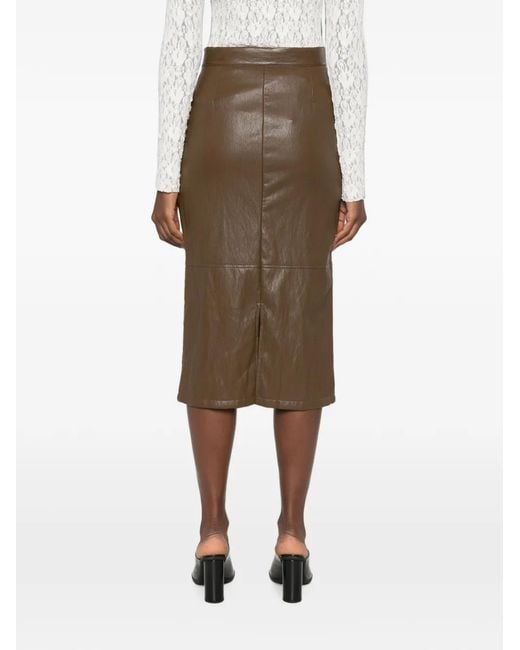 Jupe Mi-Longue À Taille Haute Dixie en coloris Brown