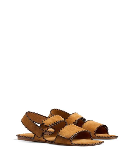 Khaite Brown Open-Toe Sandals
