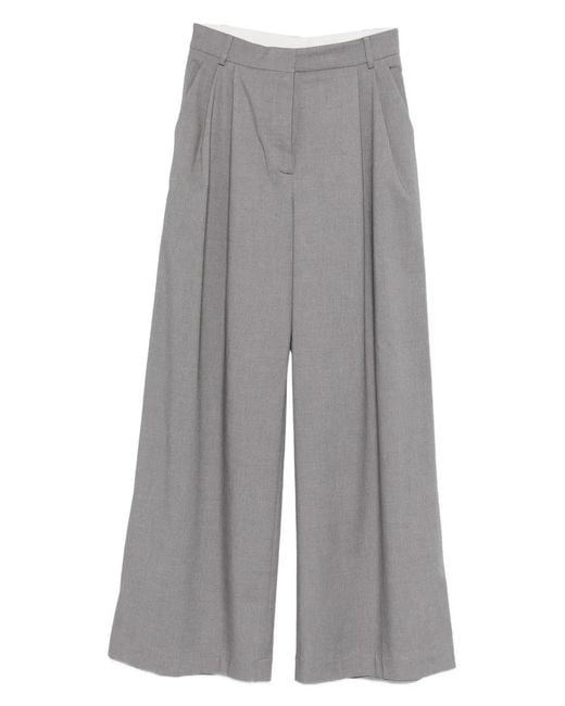 A.M.G Gray Pleated Trousers