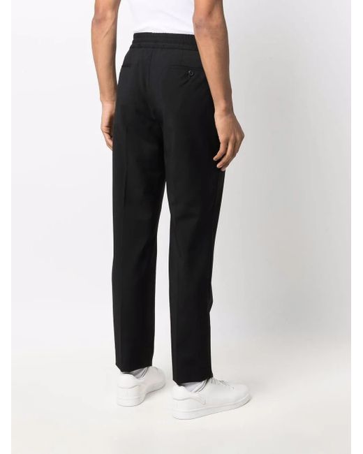Ferragamo Black Mid-Rise Tailored Trousers for men