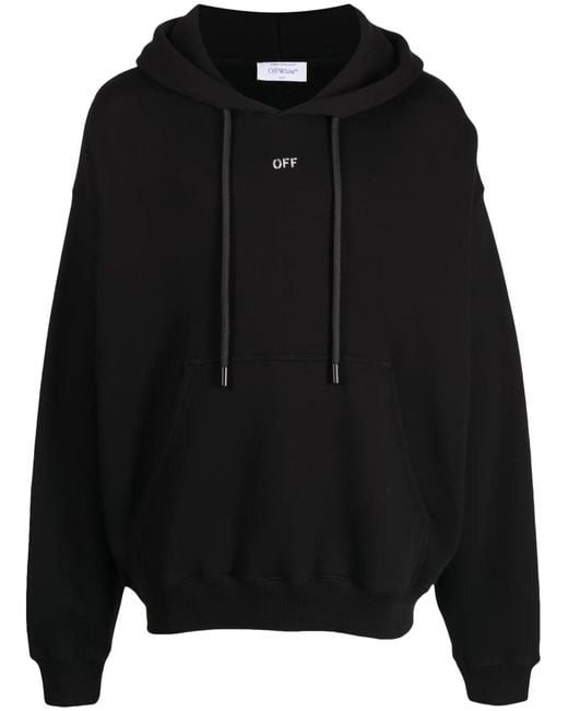 Off-White c/o Virgil Abloh Black Noise Arrow Drawstring Hoodie for men